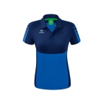 Erima Sport-Polo Six Wings (100% Polyester, tailored cut, quick-drying) royal blue/navy blue Women